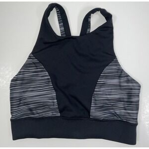 NWOT Women's TYR Amira High Neck Swim Top Sports Bra - Black - Small